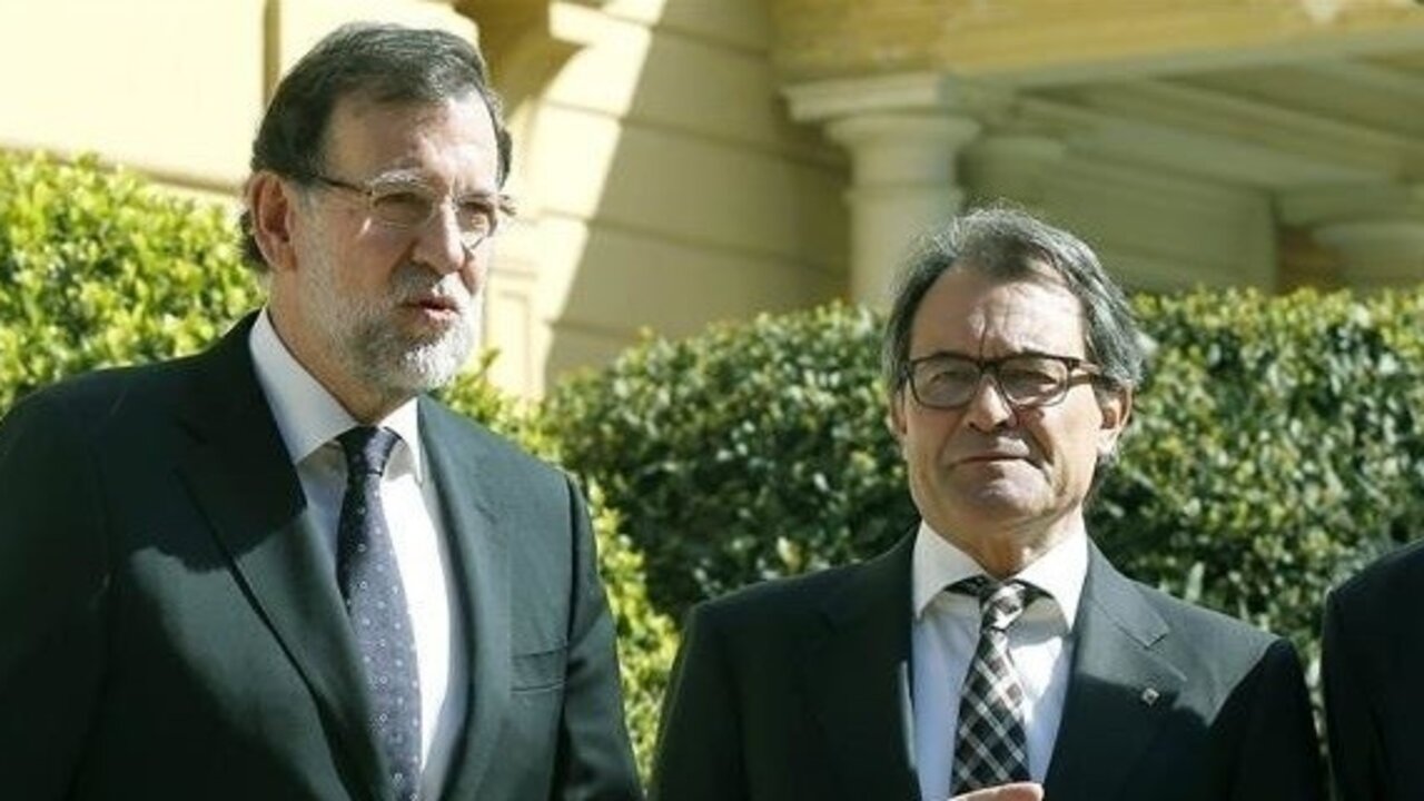 Mariano Rajoy y Artur Mas en el Palacio de Pedralbes.