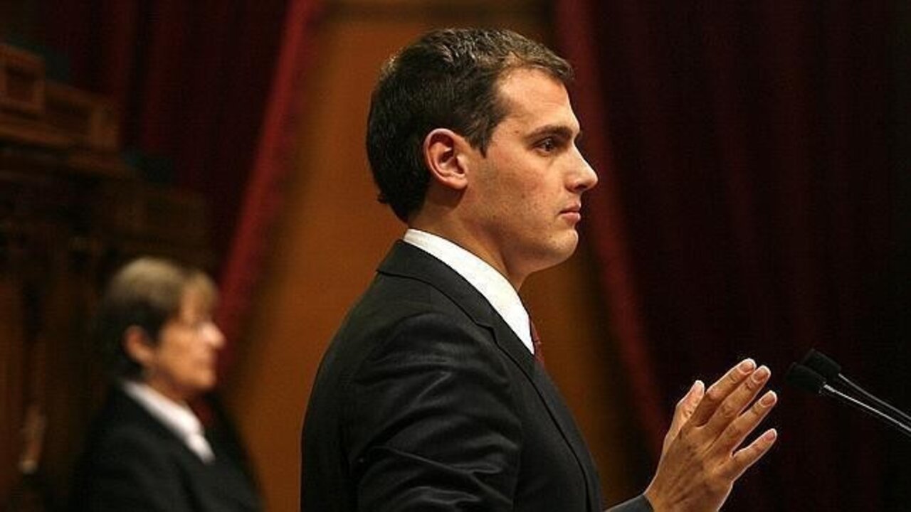 Albert Rivera, en el Parlament de Catalu&ntilde;a.