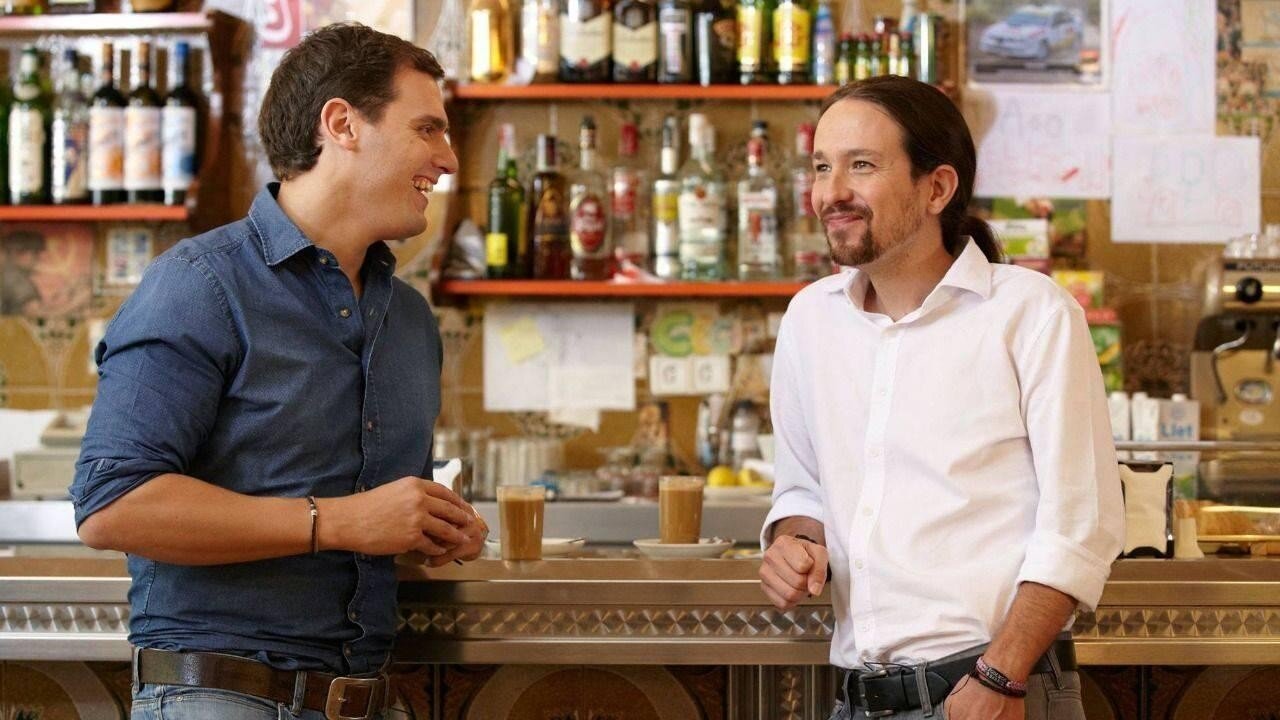 Albert Rivera y Pablo Iglesias en el debate de 'Salvados'. 