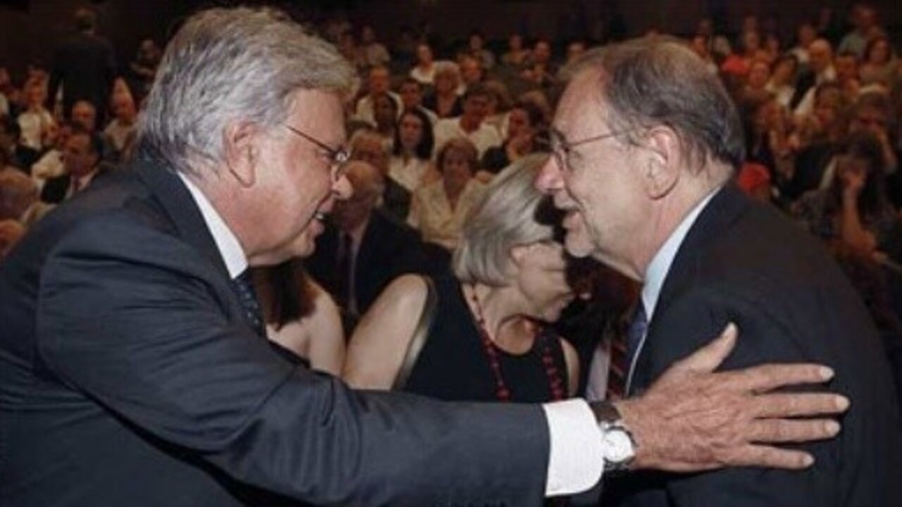 Felipe Gonz&aacute;lez y Javier Solana.