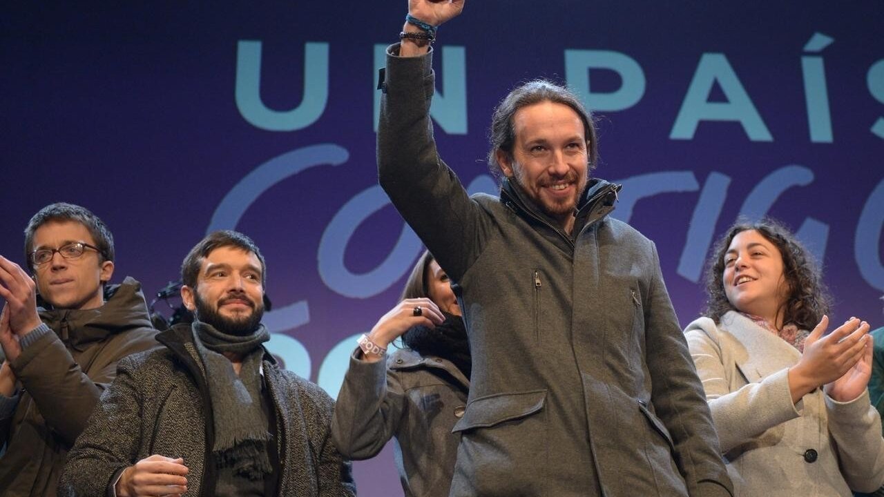 &Iacute;&ntilde;igo Errej&oacute;n, Pablo Bustinduy y Pablo Iglesias.
