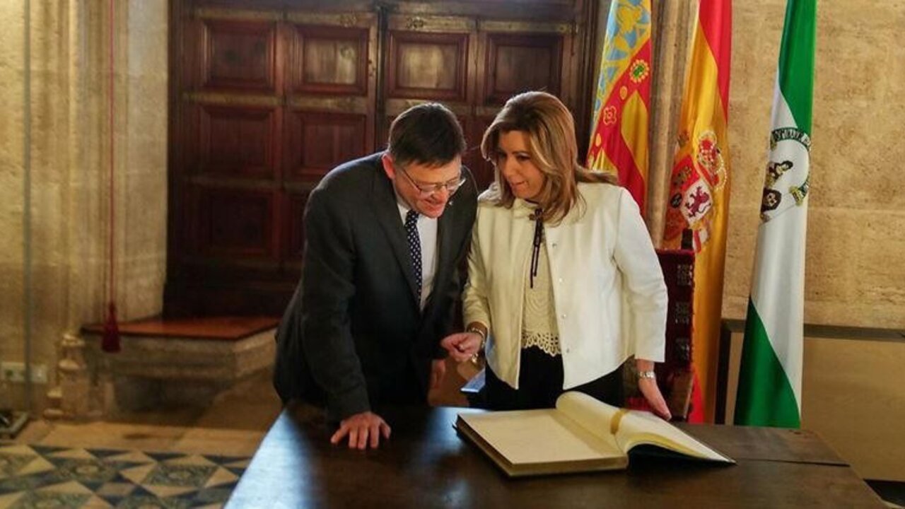 Susana D&iacute;az y Ximo Puig.