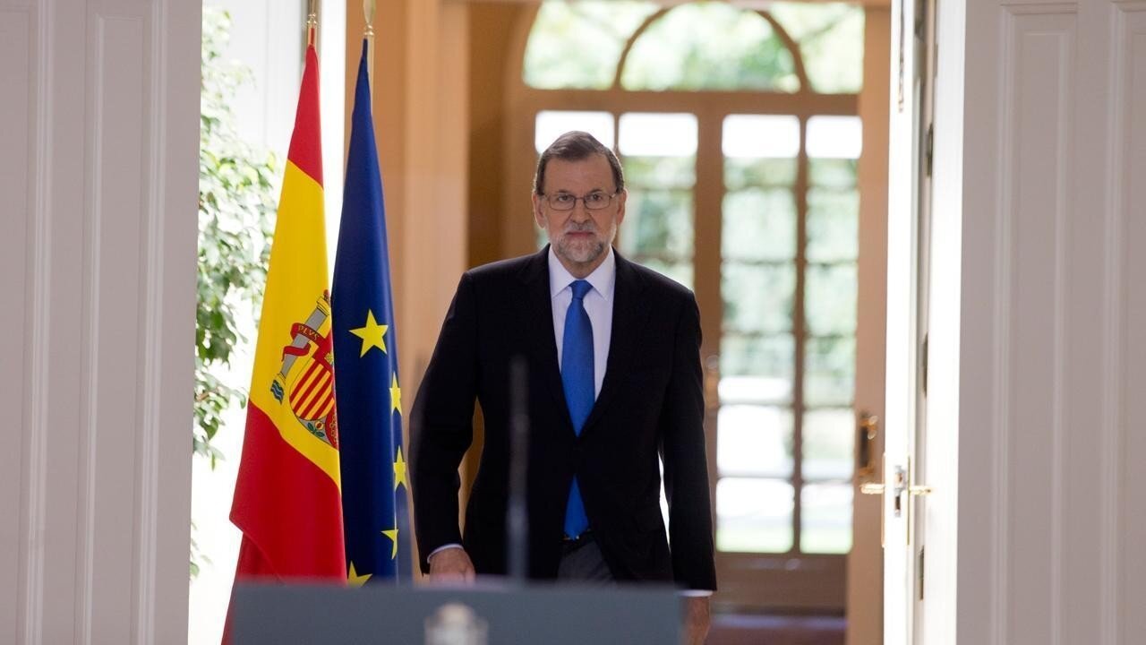 Mariano Rajoy en el Palacio de la Moncloa.