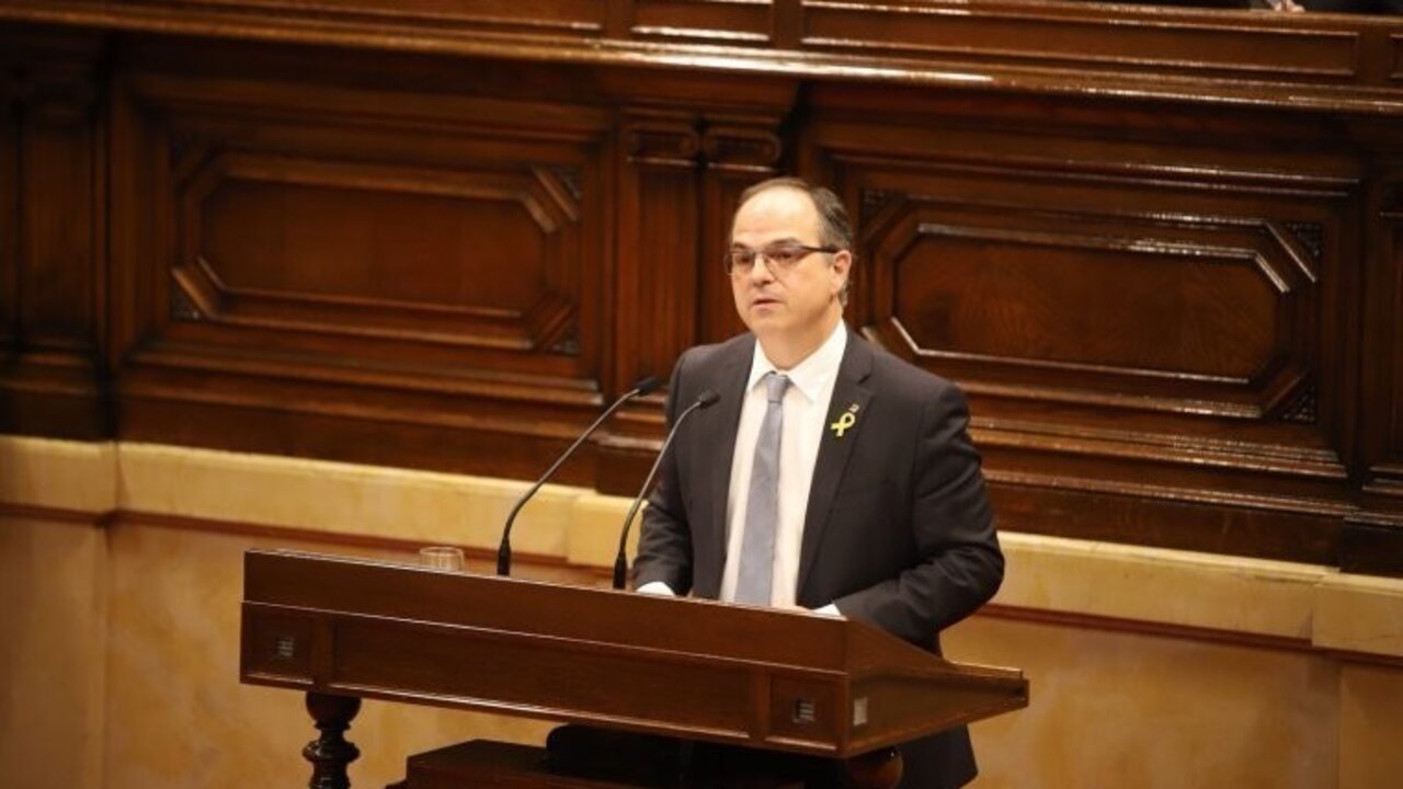 Jordi Turull, en el pleno de investidura.