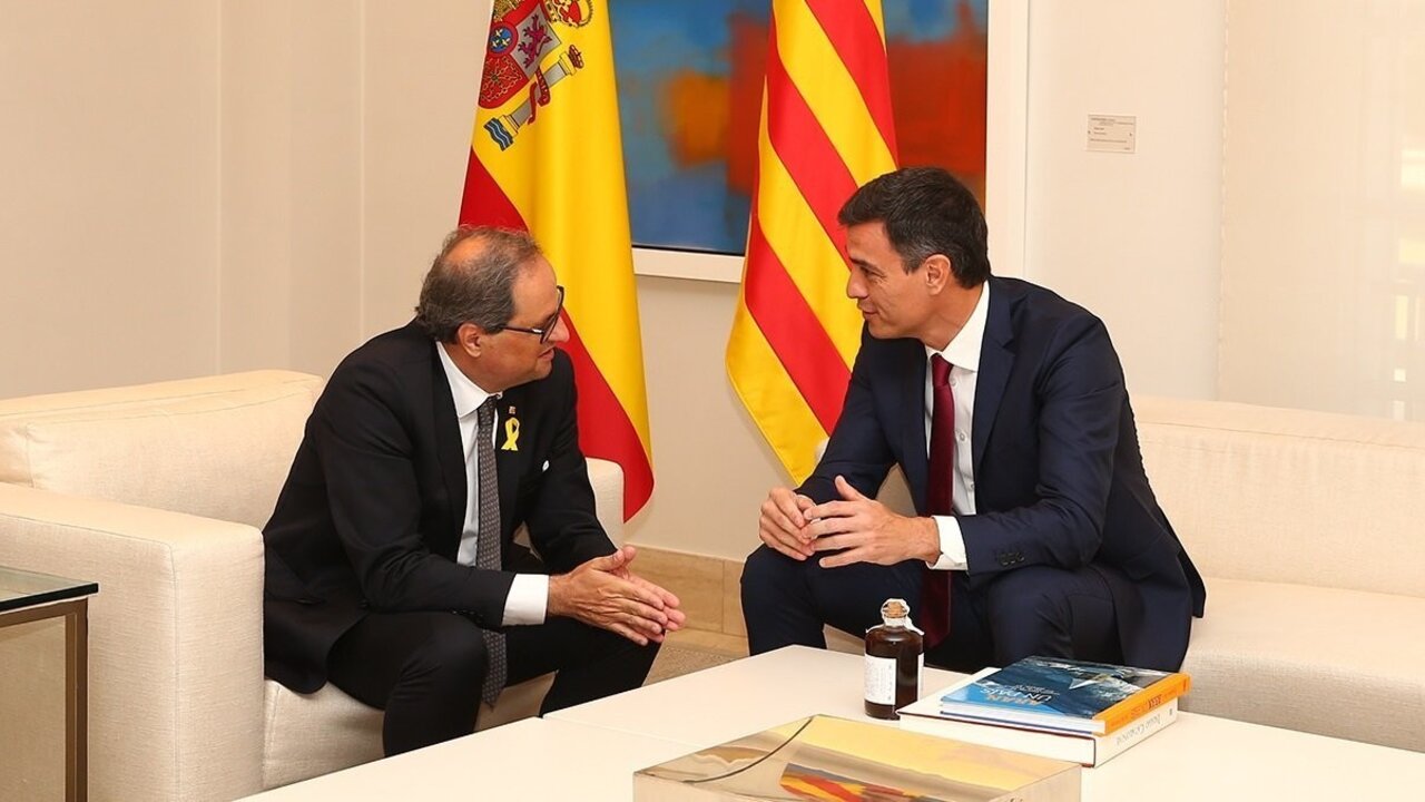 Quim Torra y Pedro S&aacute;nchez, en La Moncloa.