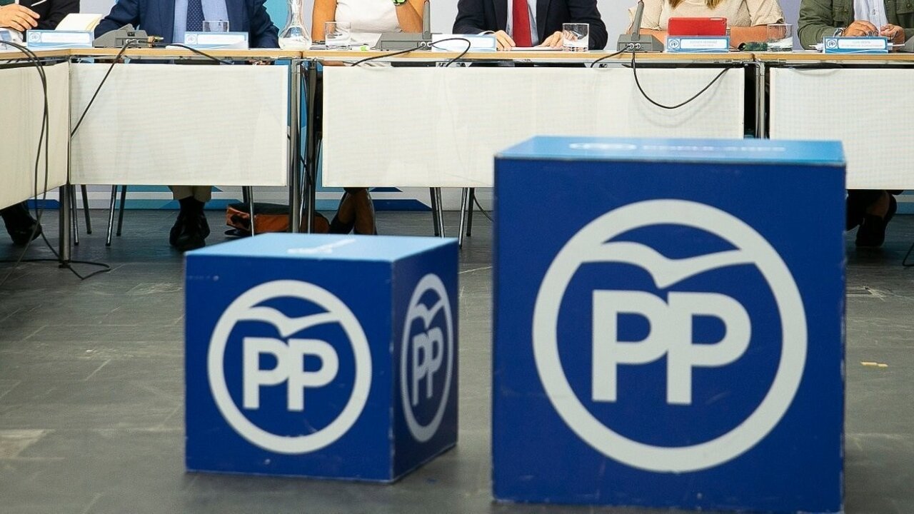 Acto del PP en la sede de la calle G&eacute;nova.