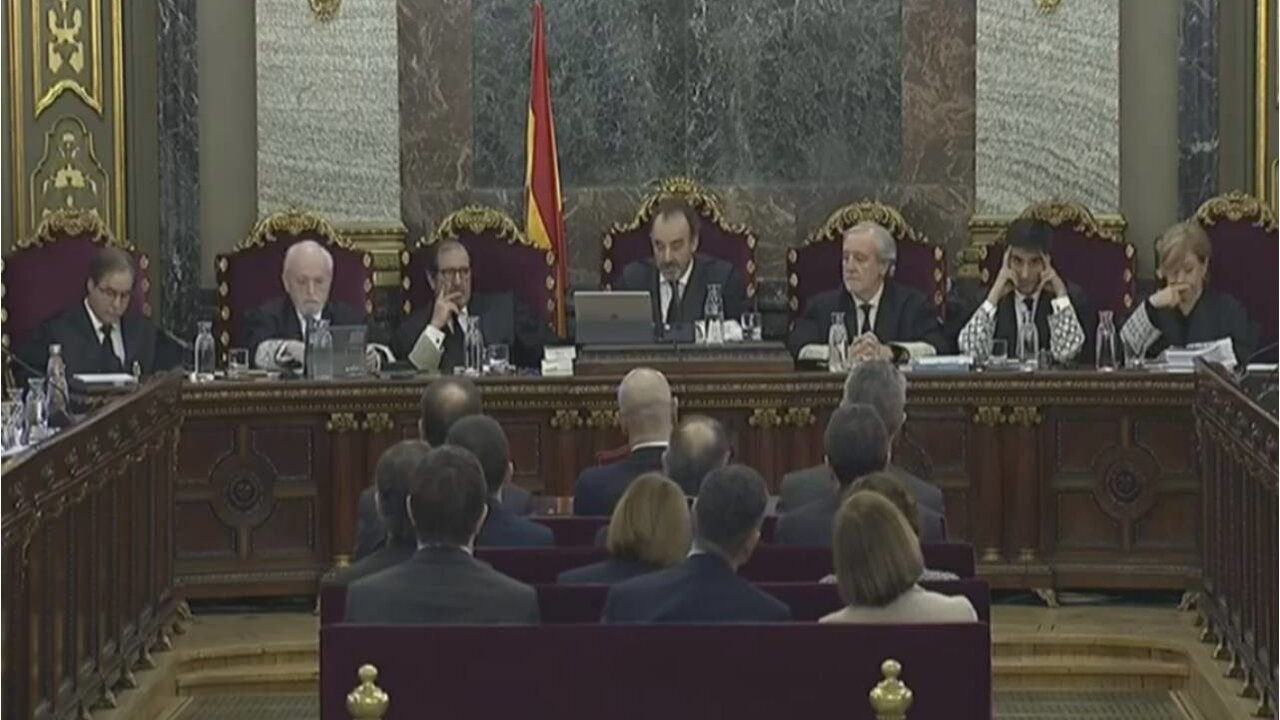 Primera sesi&oacute;n del juicio del 1-O.