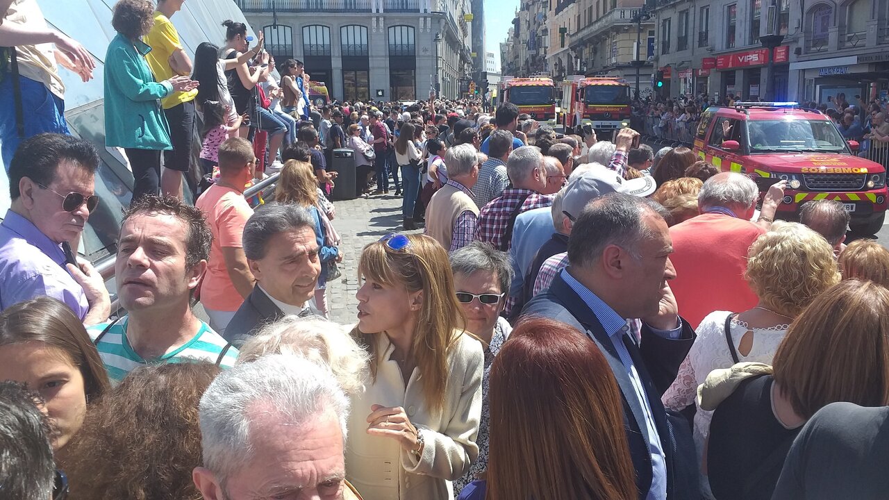 Xabier Fortes, en la Puerta del Sol.