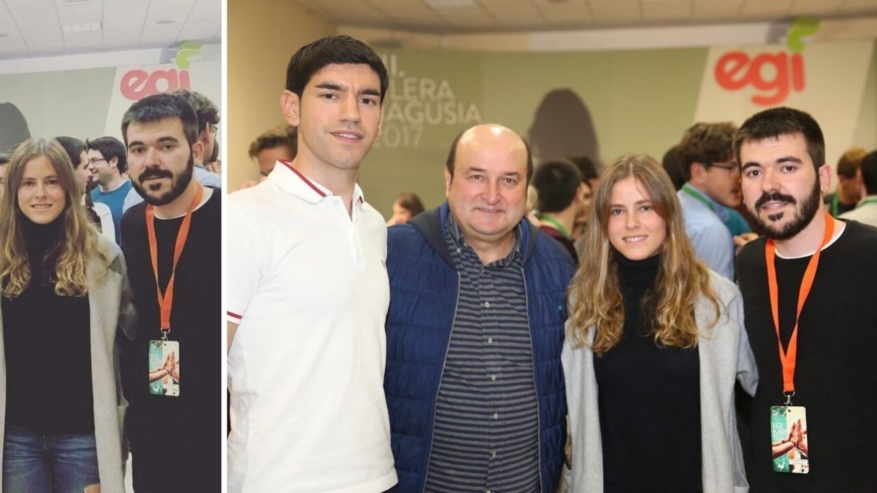 A la izquierda, la fotograf&iacute;a de Bea Fanjul difundida; a la derecha, la foto completa.