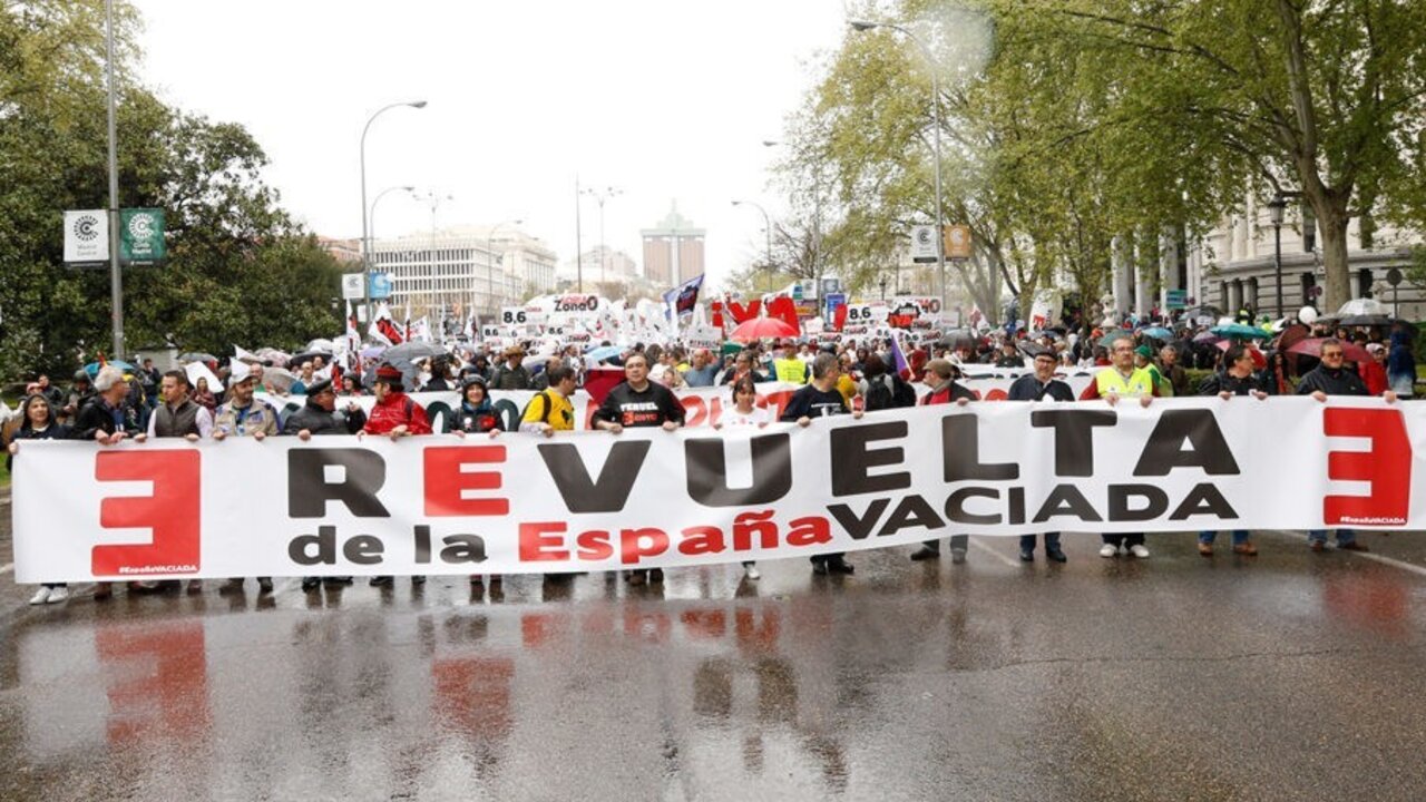Manifestaci&oacute;n de 'Espa&ntilde;a Vaciada' en Madrid en 2019.