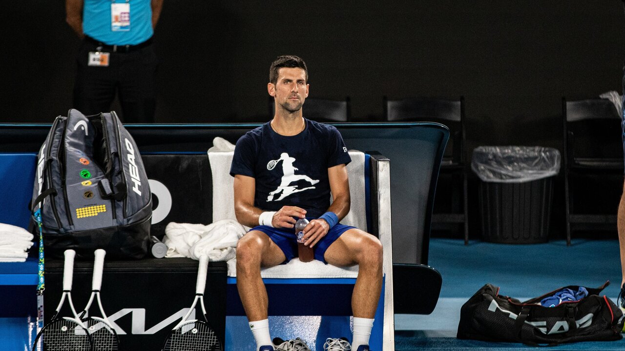 Novak Djokovic, en un partido de tenis.