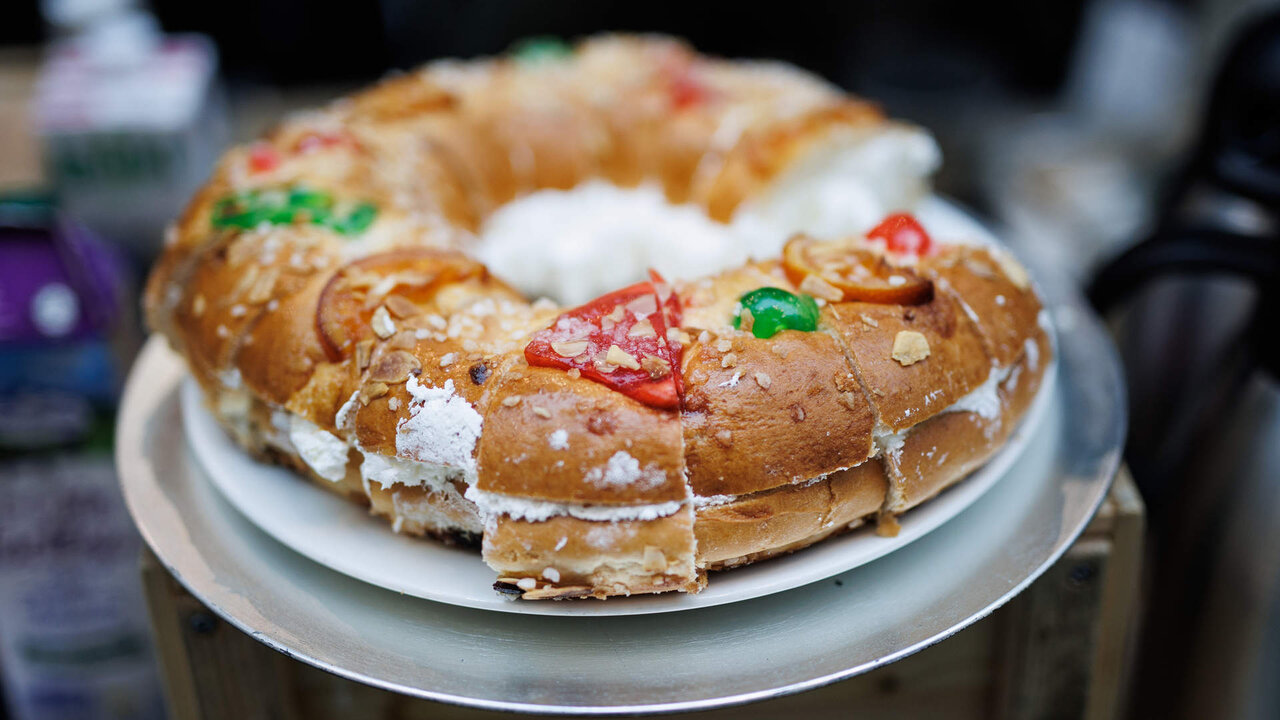 Un rosc&oacute;n de Reyes.