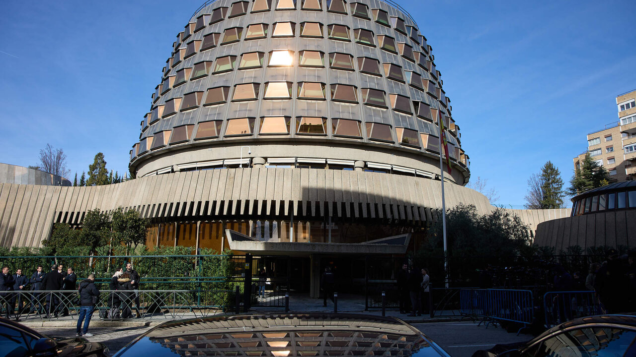 La fachada de la sede del Tribunal Constitucional en Madrid.