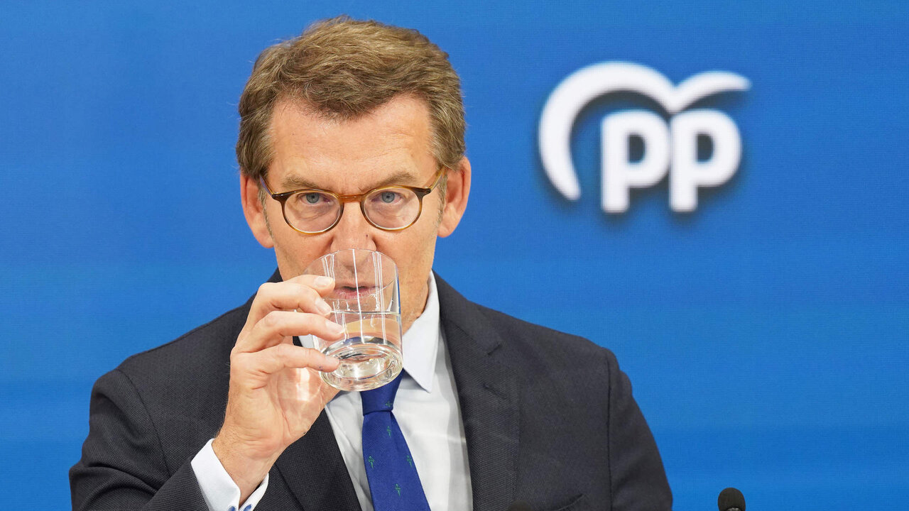 comparecencia de Alberto N&uacute;&ntilde;ez Feij&oacute;o en la sede regional del PP de Galicia en Santiago
