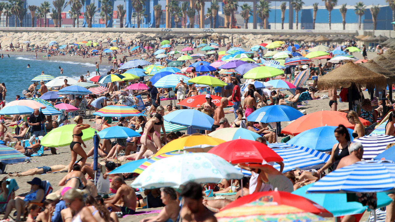 Playa de La Malagueta, en M&aacute;laga.