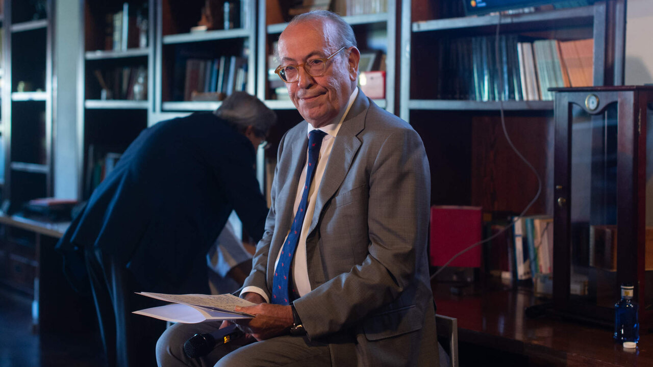 El exdirigente del PSE, Nicol&aacute;s Redondo Terreros, durante un encuentro para analizar los resultados de las elecciones generales, en Club Argos, a 26 de julio de 2023, en Madrid (Espa&ntilde;a).