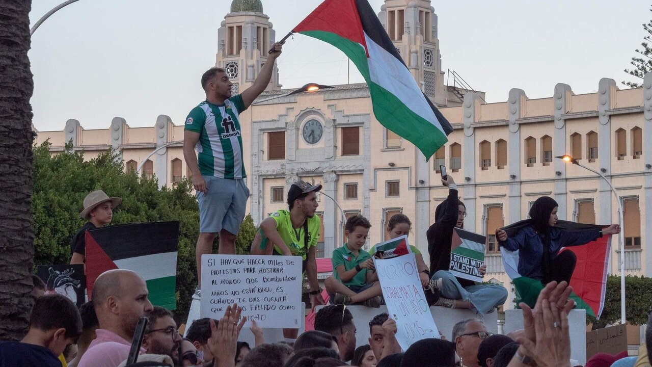 Concentraci&oacute;n convocada en Melilla en favor de Palestina.