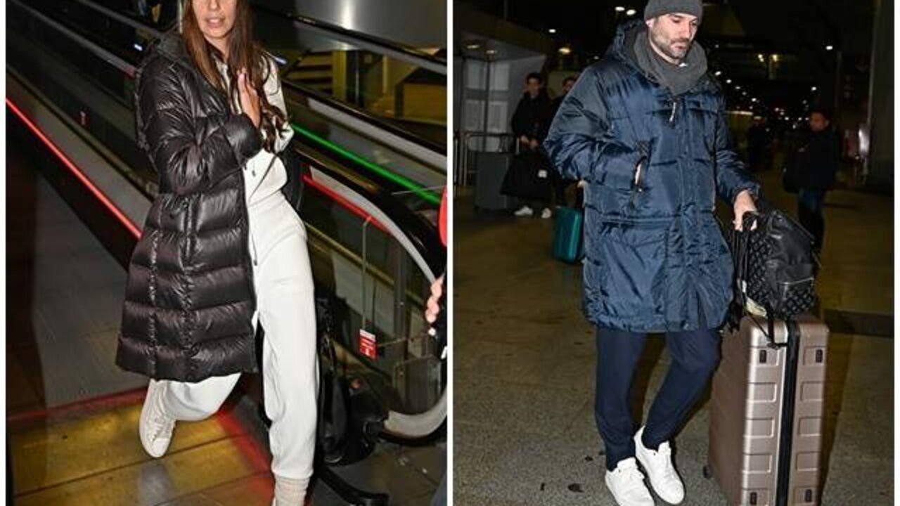Almudena Cid y Gerardo Berodia a su llegada a Madrid tras disfrutar del puente de la Constituci&oacute;n en Andorra