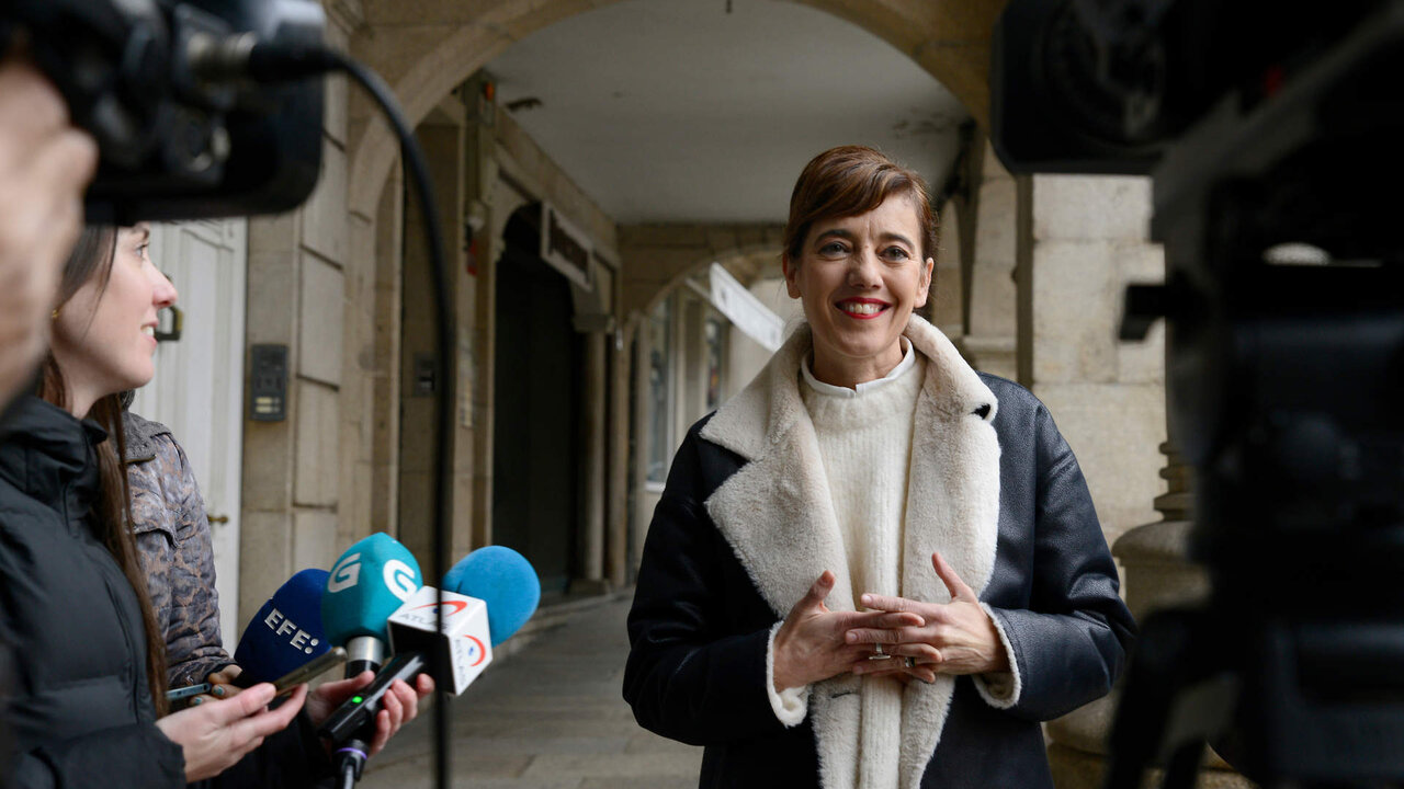 PORTAVOZ DE SUMAR EN EL CONGRESO DE LOS DIPUTADOS, MARTA LOIS, SOBRE DISCURSO NAVIDAD REY. OURENSE 25/12/23. Foto Rosa Veiga
