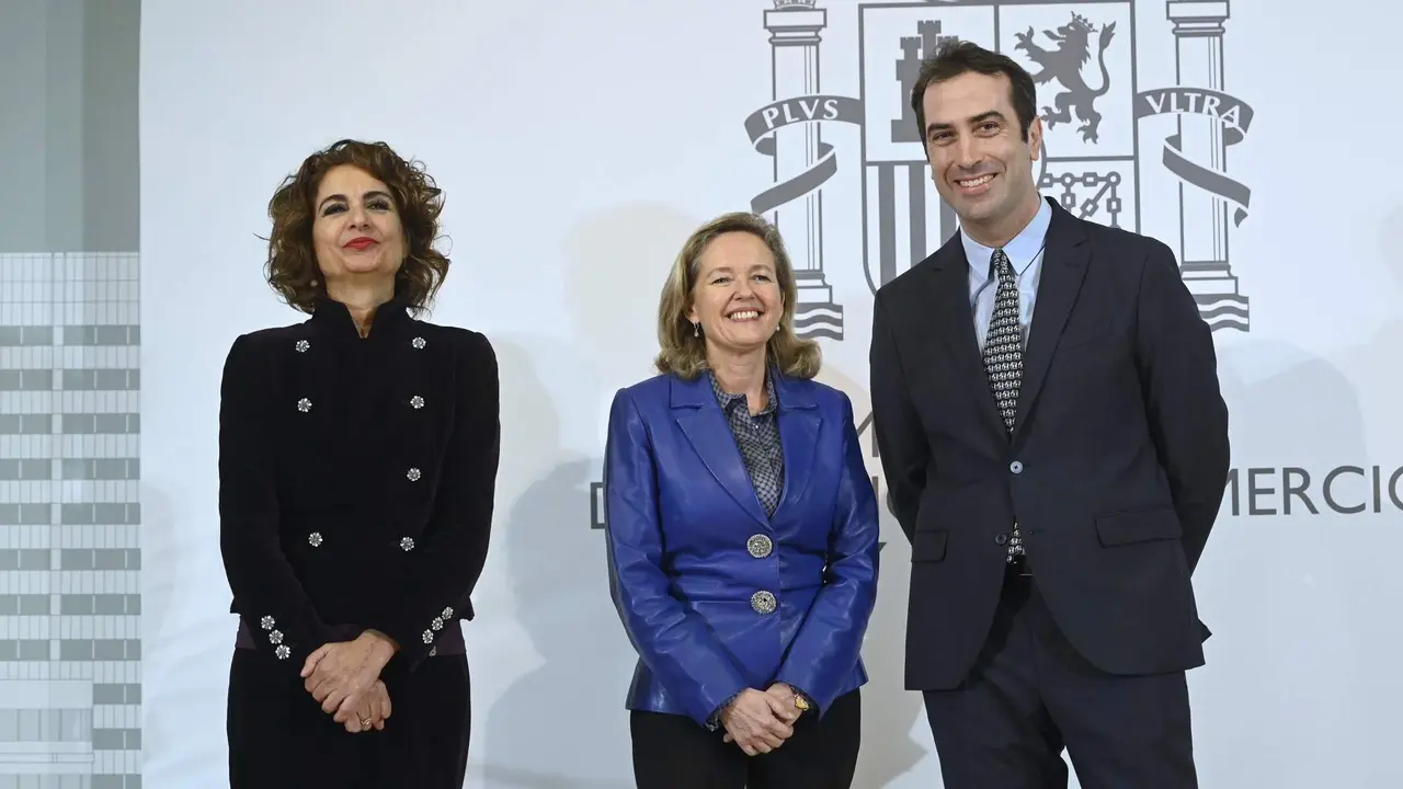 María Jesús Montero, Nadia Calviño y Carlos Cuerpo.