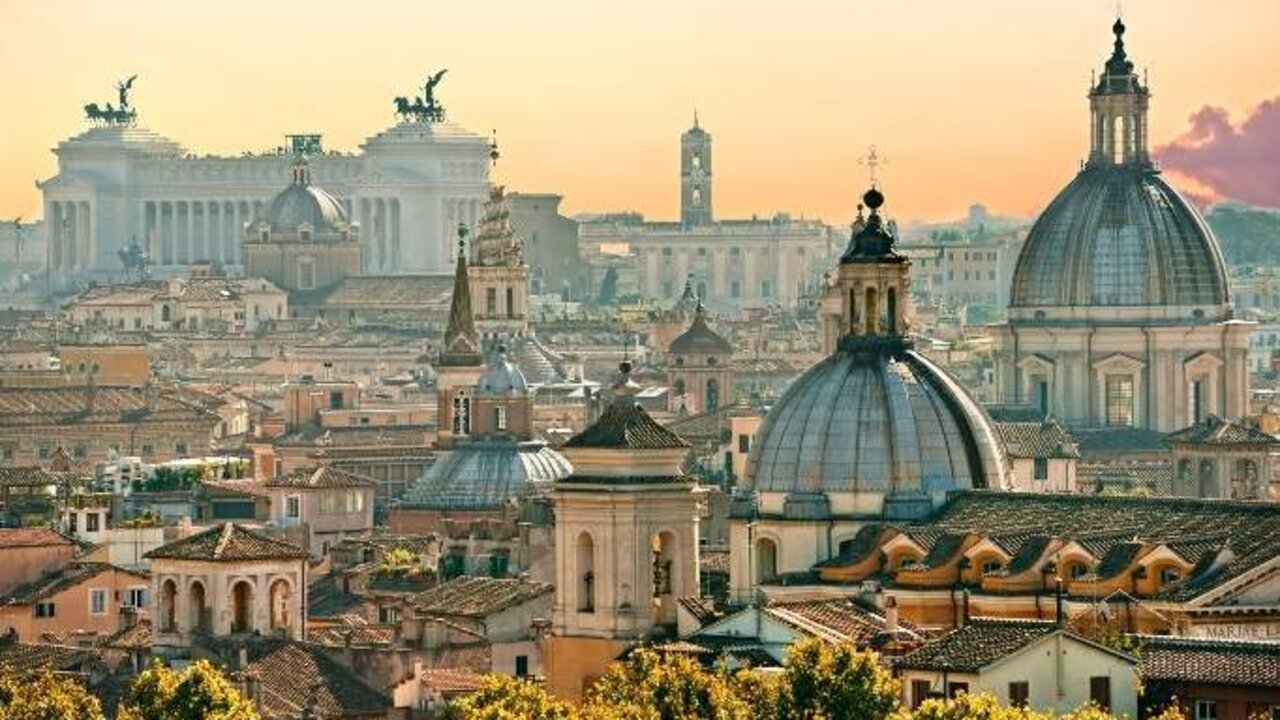 Vista general de Roma, capital de Italia. Imagen de archivo