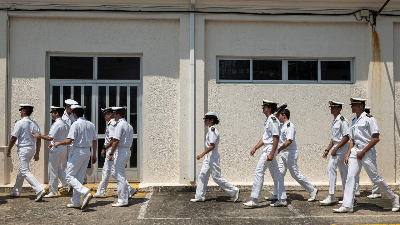 Escuela Naval Militar, en Mar&iacute;n (Foto: Gustavo de la Paz / Europa Press).