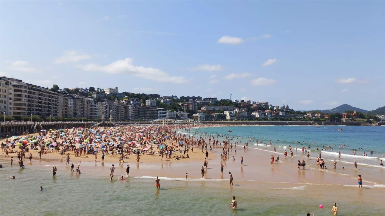 La playa de La Concha de San Sebasti&aacute;n. Fuente: EuropaPress
