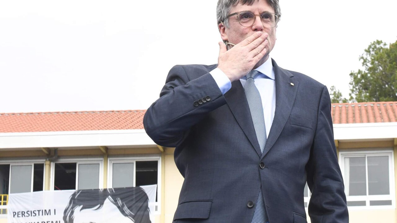 Archivo - El cabeza de lista de Junts+ Puigdemont per Catalunya a las elecciones catalanas, Carles Puigdemont, en el acto de Elna (Francia).
