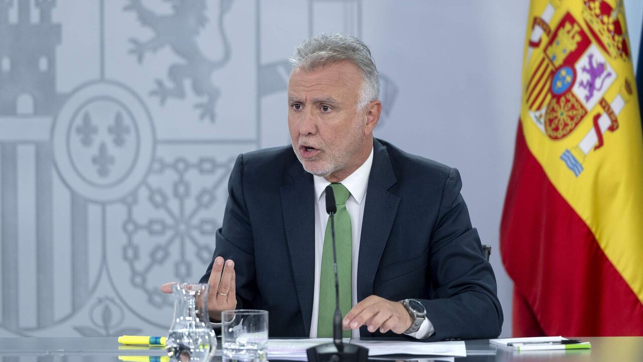 El ministro de Pol&iacute;tica y Memoria Democr&aacute;tica, &Aacute;ngel V&iacute;ctor Torres, durante una rueda de prensa posterior a la reuni&oacute;n del Consejo de Ministros, en el Palacio de la Moncloa, a 9 de julio de 2024, en Madrid.
