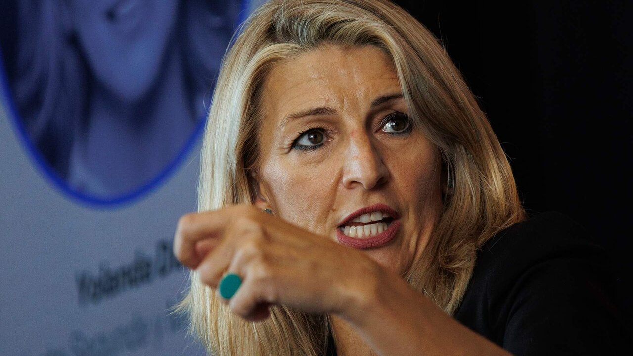 La vicepresidenta segunda y ministra de Trabajo, Yolanda D&iacute;az, inaugura el I Encuentro 'Diversidad LGTBIQ+ en el entorno laboral', en el C&iacute;rculo de Bellas Artes, a 1 de julio de 2024, en Madrid.