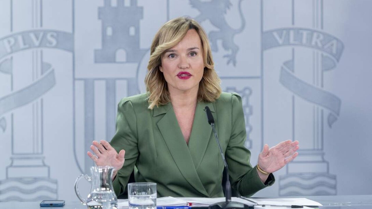 La ministra Portavoz, Pilar Alegr&iacute;a, durante una rueda de prensa posterior al Consejo de Ministros, en el Complejo de La Moncloa, a 7 de enero de 2025, en Madrid.