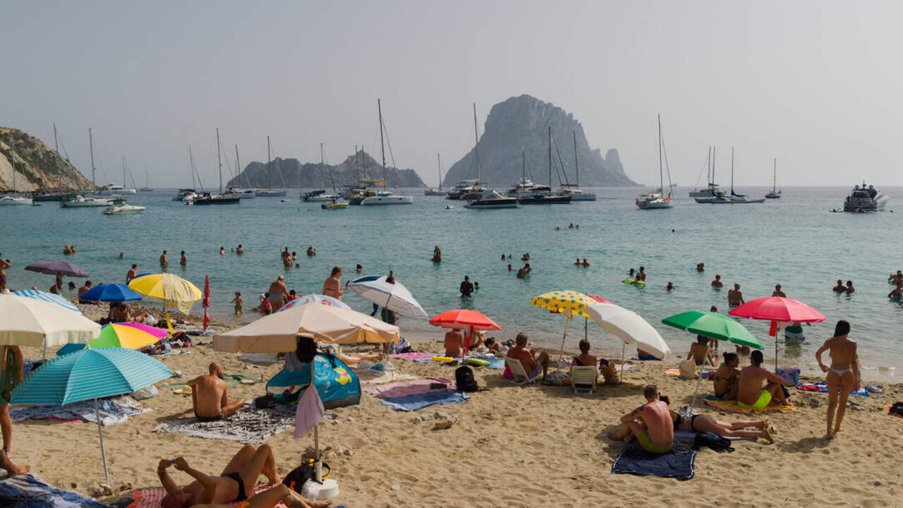 Playa de Cala d'Hort. Ibiza. Baleares.