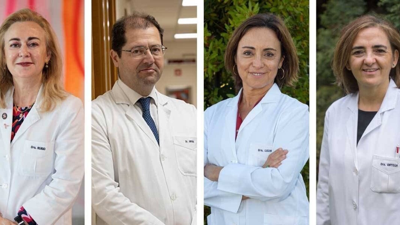 Dra. Isabel Rubio, Dr. Pablo Irimia, Dra. Mar&iacute;a Dolores Lozano y Dra. Ana Ortega especialistas de la Cl&iacute;nica Universidad de Navarra.