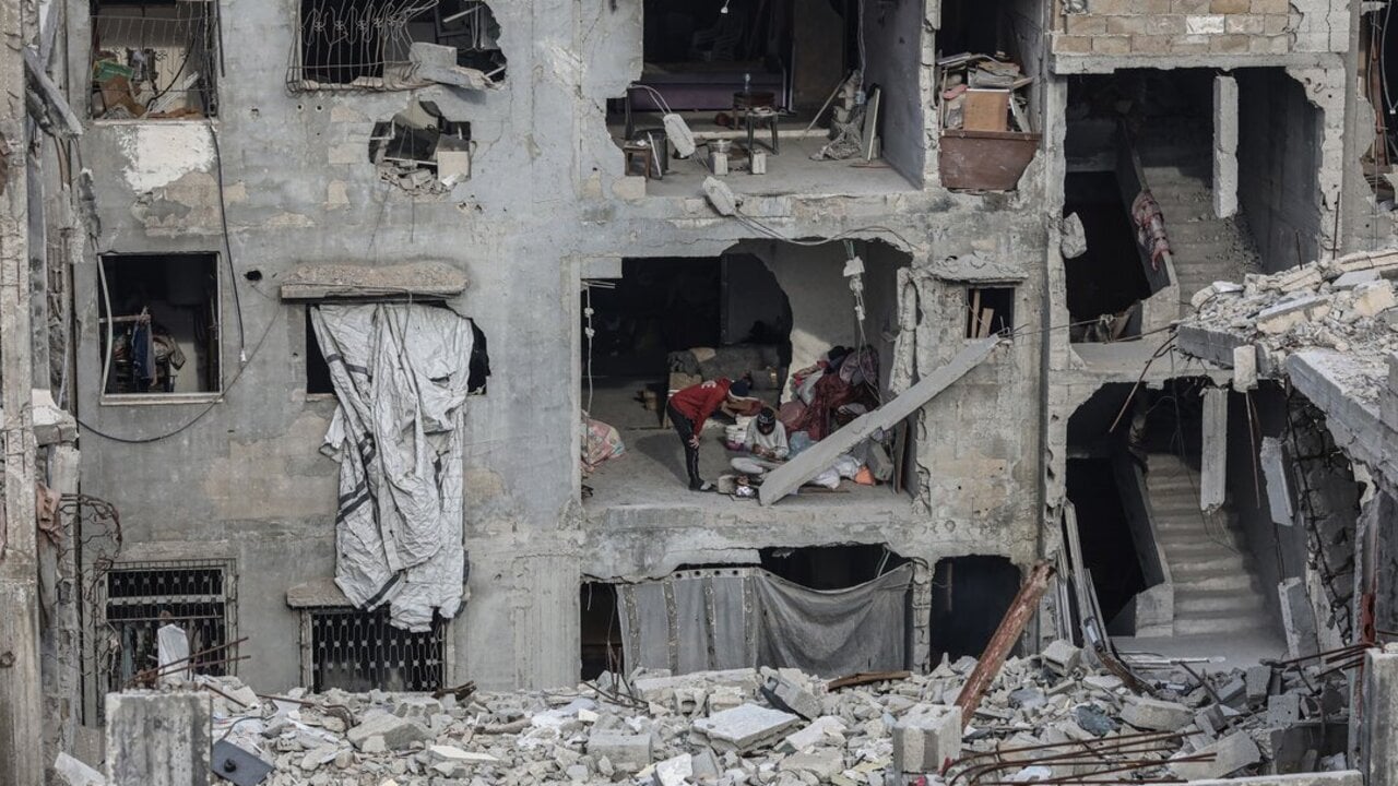 Edificios destrozados en Gaza por bombardeos irael&iacute;es.