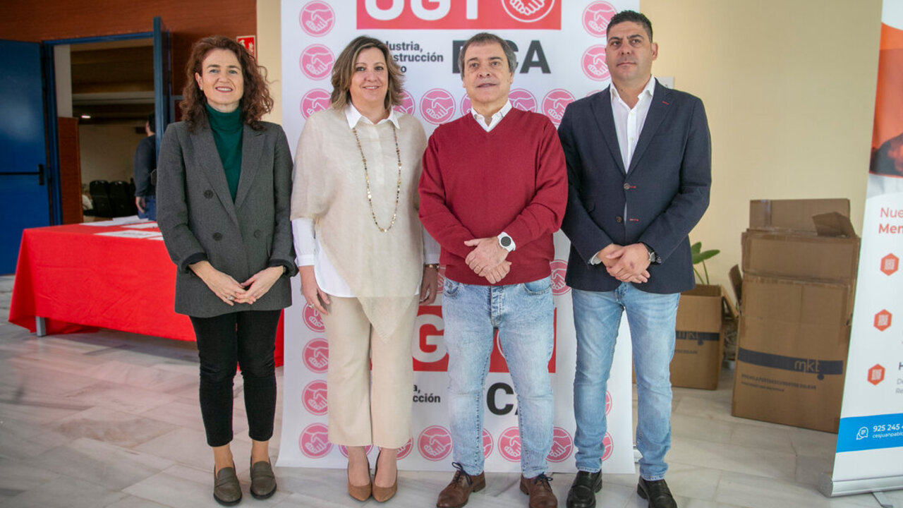 Toledo, 20 de febrero de 2025.- La consejera de Econom&iacute;a, Empresas y Empleo, Patricia Franco, ha asistido a la apertura del VII Congreso Regional de UGT FICA en Castilla-La Mancha, &lsquo;Ahora + Industria&rsquo;.(Fotos: A. P&eacute;rez Herrera // JCCM)