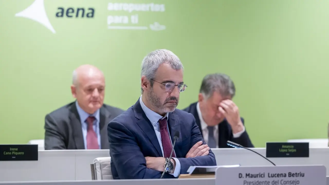El presidente del Consejo de AENA, Maurici Lucena, durante una Junta General de Accionistas. (Foto: Europa Press)