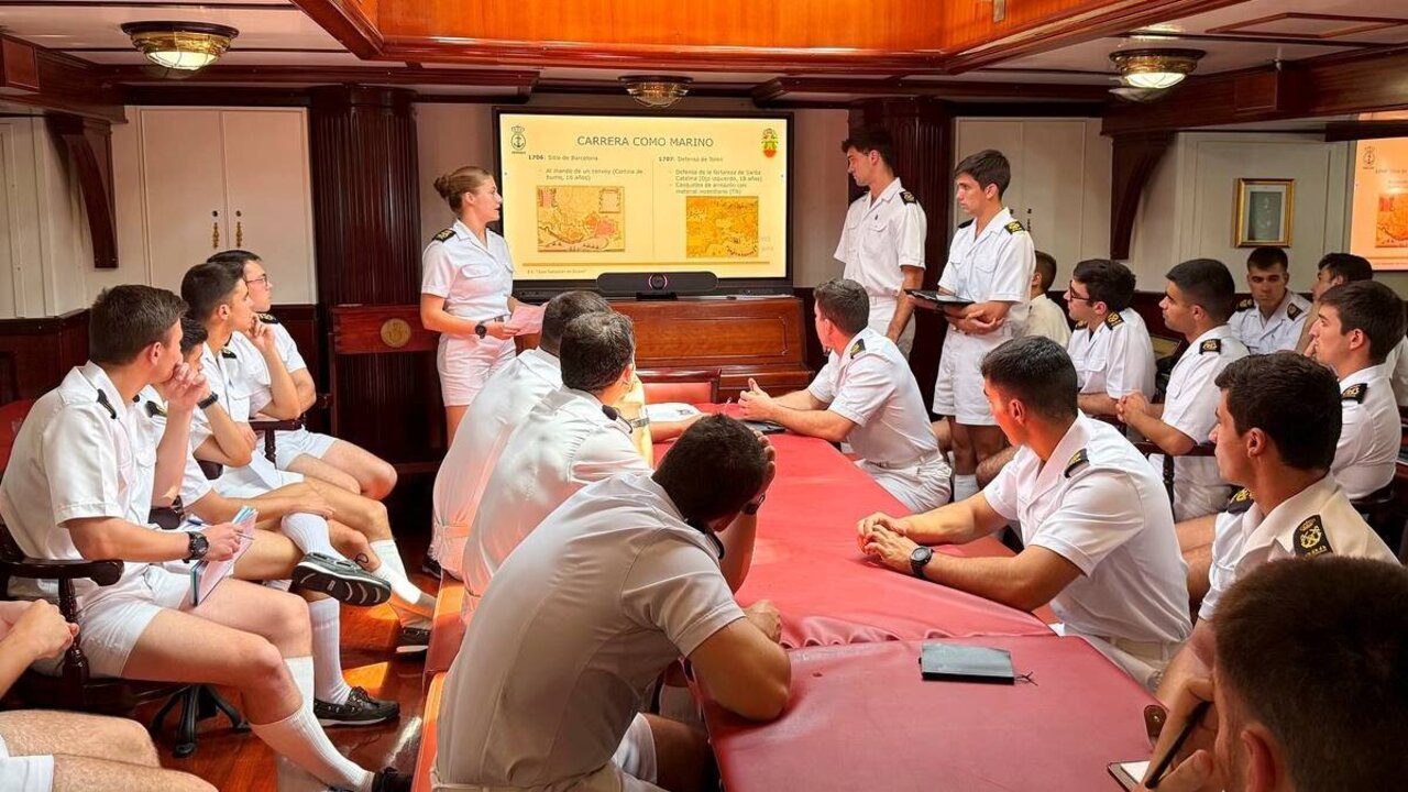 La princesa Leonor, en el 'Juan Sebasti&aacute;n de Elcano' (Foto: Casa de SM el Rey).