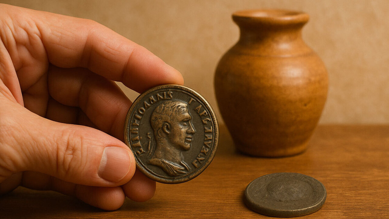 Descubren rara moneda romana en una granja inglesa
