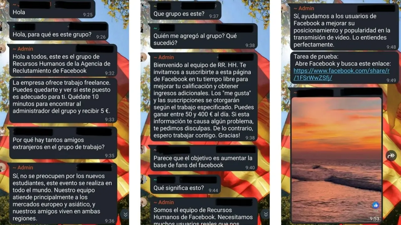 Grupos de WhatsApp prometen 5 euros por un “me gusta” en Facebook para robar cuentas bancarias