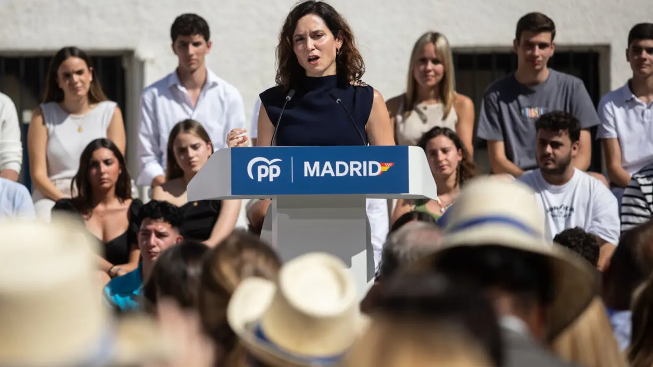 Ayuso durante un mitin (Europa Press).