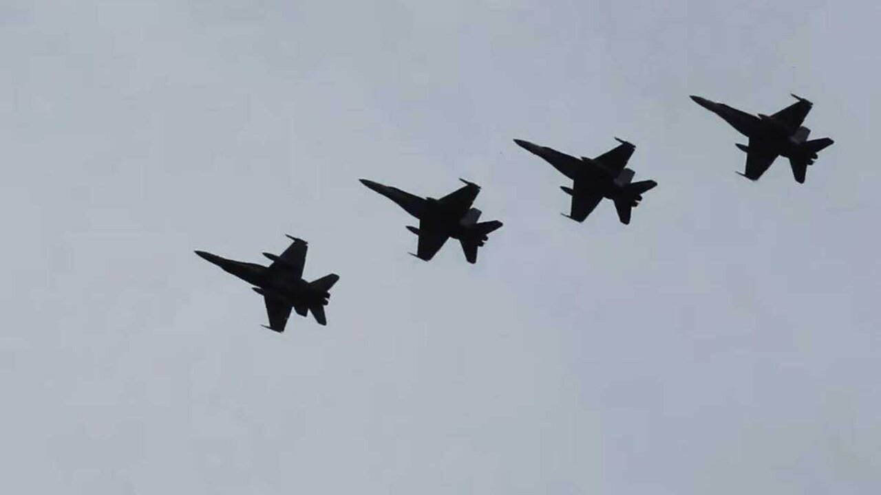 Aviones F-18 del Ej&eacute;rcito del Aire.