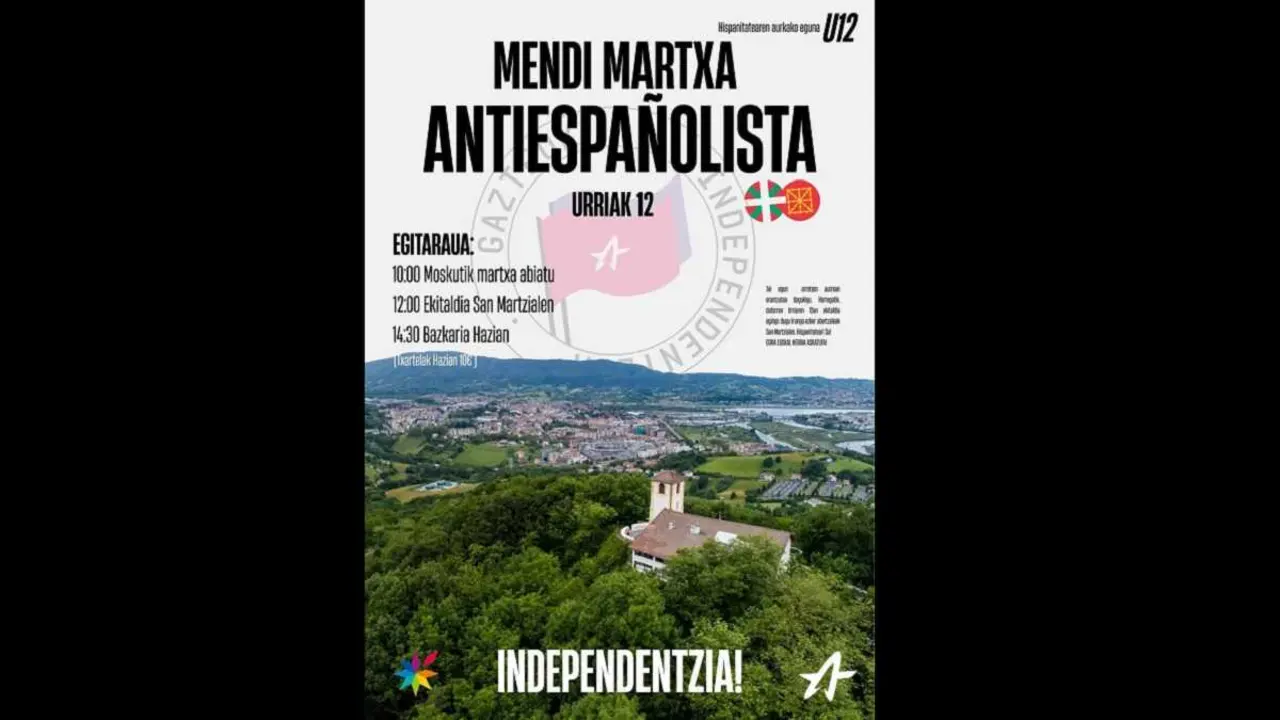 Convocatoria de Ernai para el 12 de octubre en Irún (Guipúzcoa).