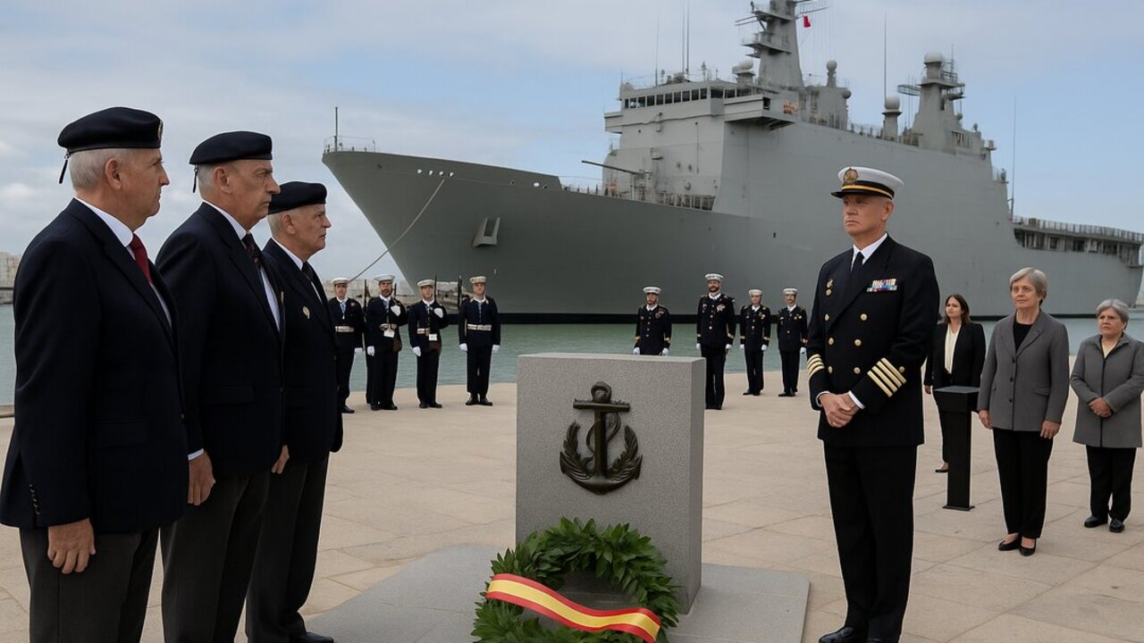 El buque Castilla preside el homenaje a veteranos en C&aacute;diz
