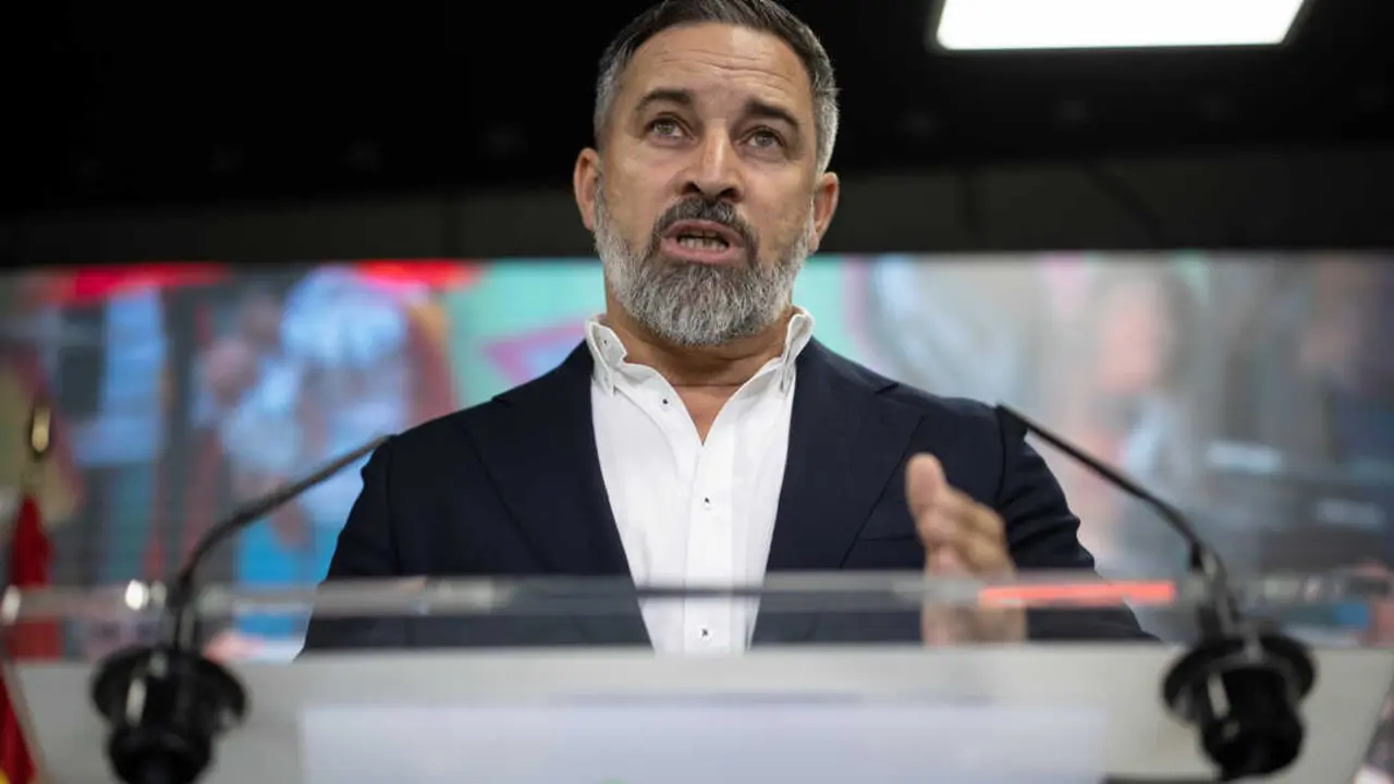 El presidente de Vox, Santiago Abascal. (Foto: Alejandro Martínez Vélez / Europa Press)