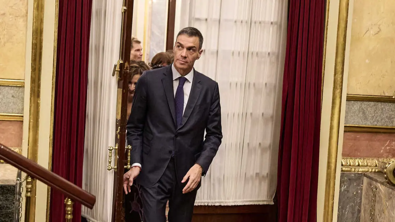 El presidente del Gobierno, Pedro Sánchez, durante una sesión plenaria en el Congreso de los Diputados, a 13 de noviembre de 2025, en Madrid (España). (Jesús Hellín / Europa Press)