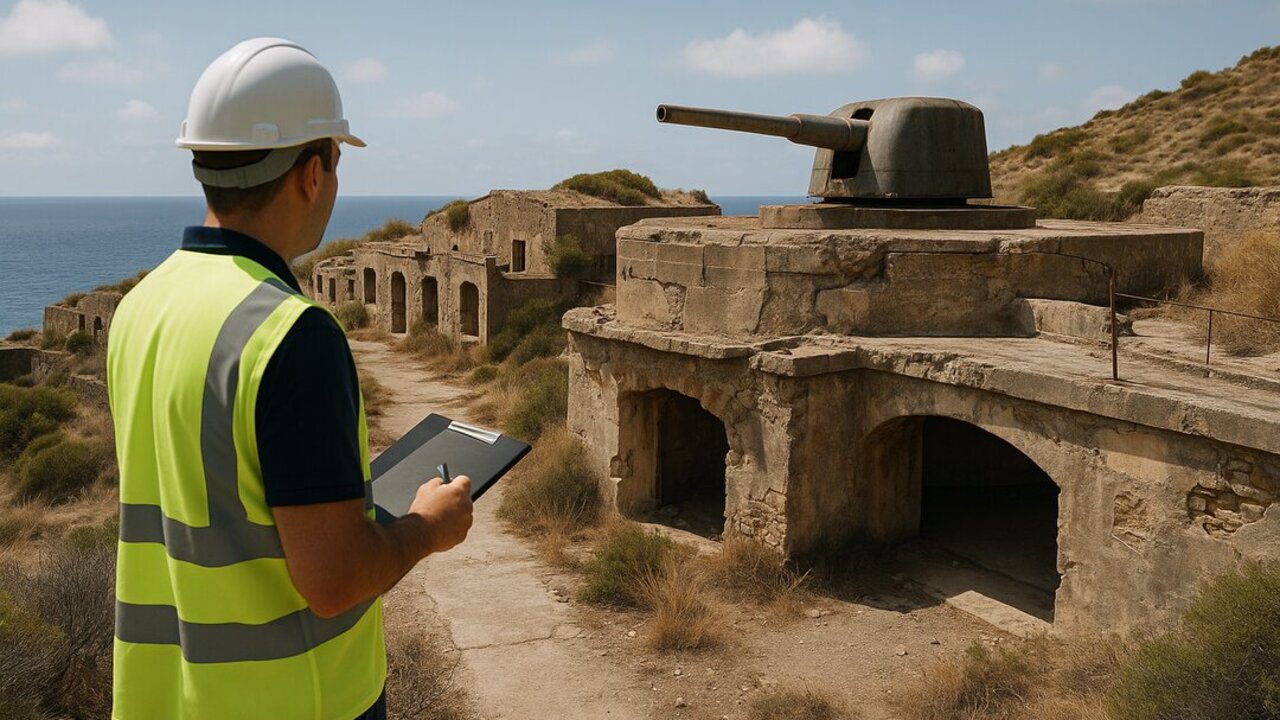 Inspecci&oacute;n en las bater&iacute;as de la costa de Cartagena