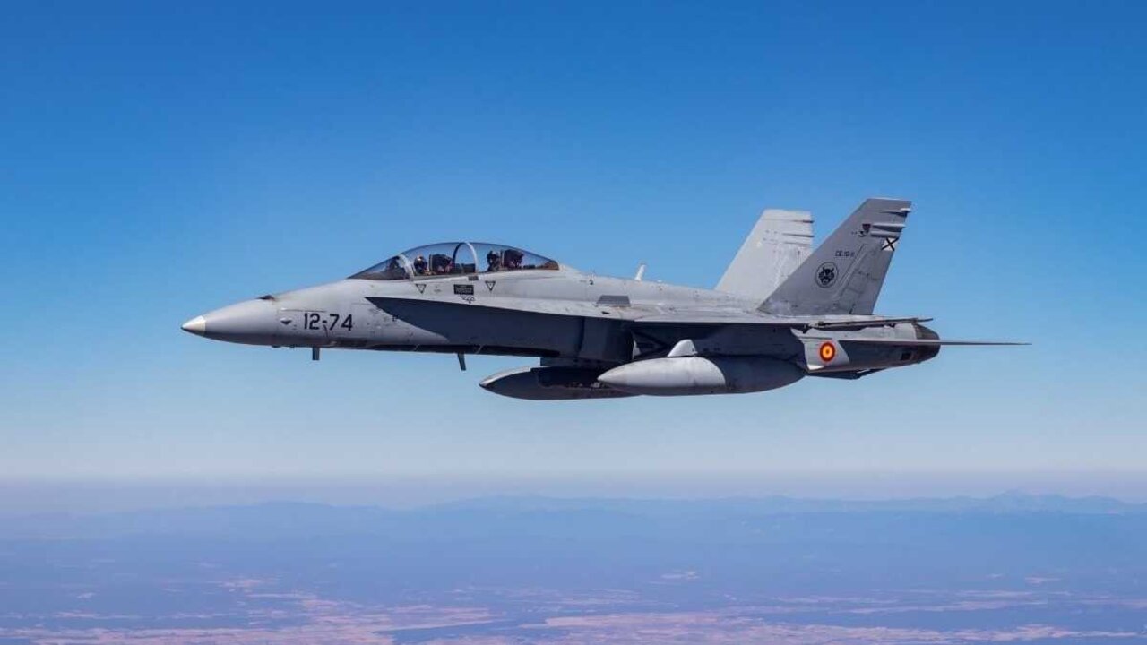 Un F-18 del Ala 12 del Ej&eacute;rcito del Aire (Foto: Ej&eacute;rcito del Aire).