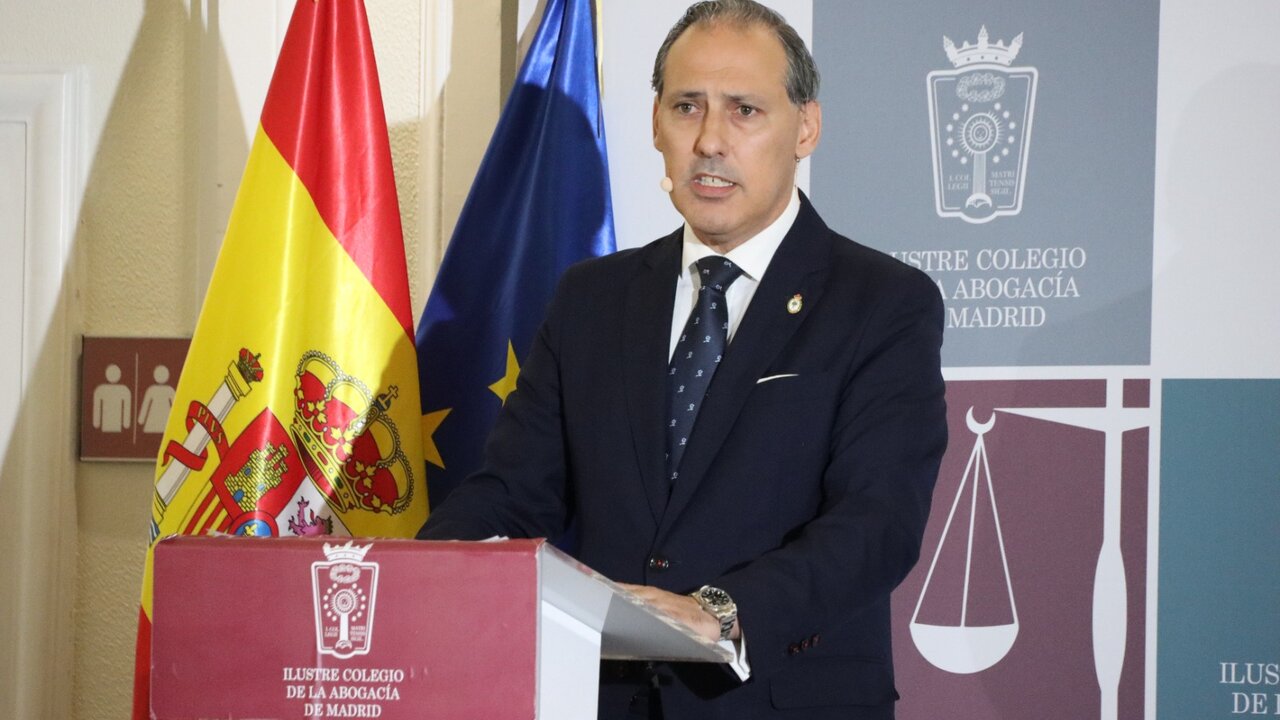 Eugenio Rib&oacute;n en el Foro de Justicia celebrado este martes en la sede del ICAM.