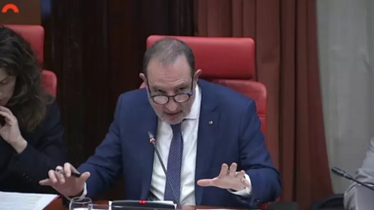 El conseller de Justicia y Calidad Democr&aacute;tica de la Generalitat, Ramon Espadaler, durante su comparecencia en el Parlament. Europa Press.