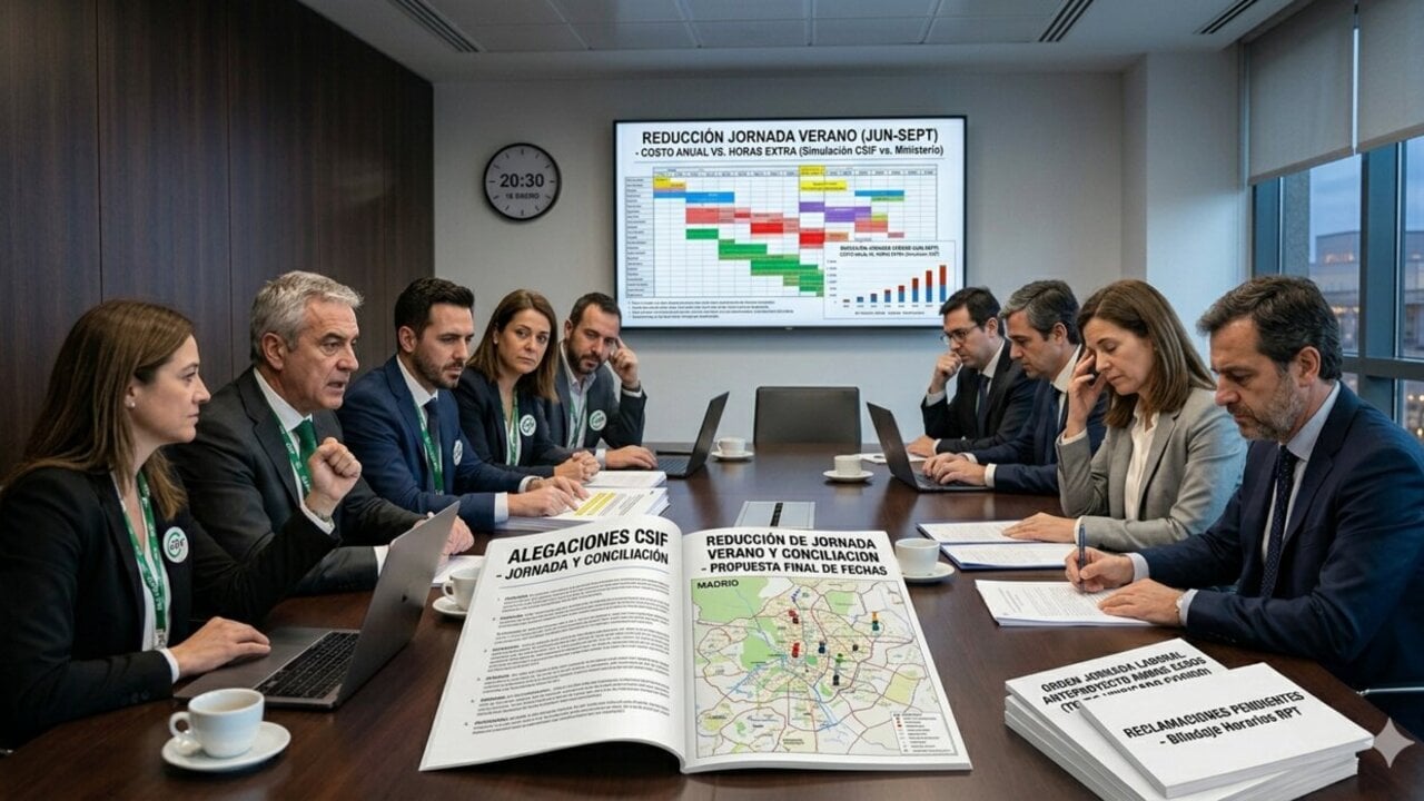 Vuelco en los juzgados: el Ministerio de Justicia cede y acepta este esperado cambio de horario para miles de funcionarios. Foto: IA.